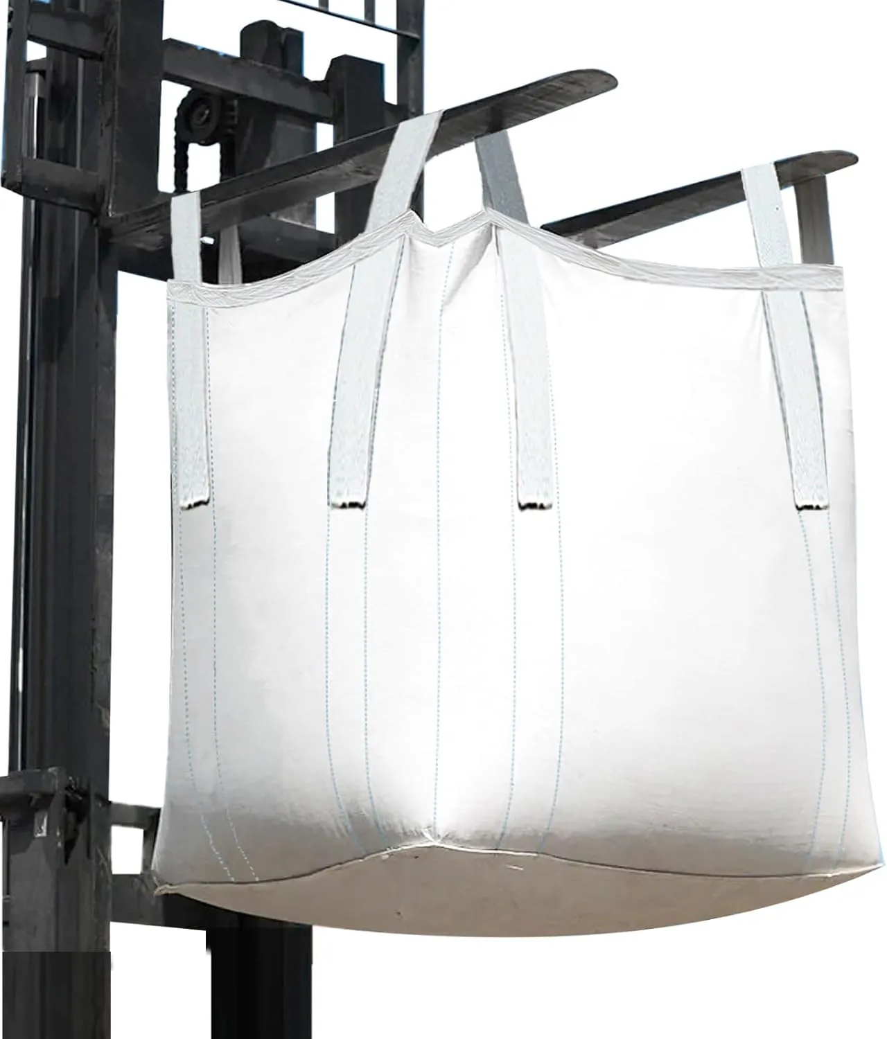 10Pack Aolikebao FIBC Bulk Bag One Ton Bag 35.4"L x 35.4"W x 43.3"H 3300lbs SWL Safty Factor 3:1 Duffle Top Flat Bottom Woven Polypropylene Bags (10)
