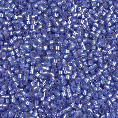 11/0 Semi Matte Silver Lined Purple Delica Miyuki Beads DB694