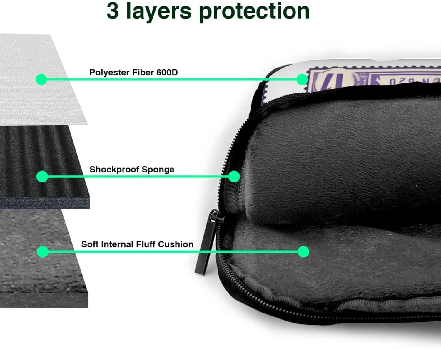 15.6-Inch Laptop Computer And Tablet Shoulder Bag Carrying Case,Business Casual,Lavender Stamp Print