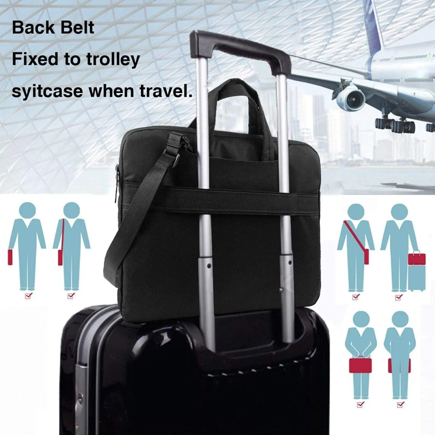 15.6-Inch Laptop Computer And Tablet Shoulder Bag Carrying Case,Business Casual,Lavender Stamp Print