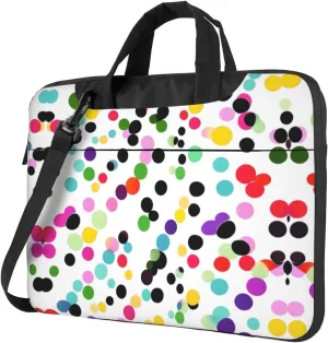 15.6-Inch Laptop Computer And Tablet Shoulder Bag Carrying Case,Business Casual,White Blue Daisy Print