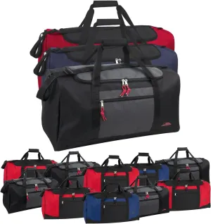 (24 Pieces) 55 Liter, 24 Inch Wholesale Duffle Gym Bags in Bulk for Men and Women, Travel, Sports