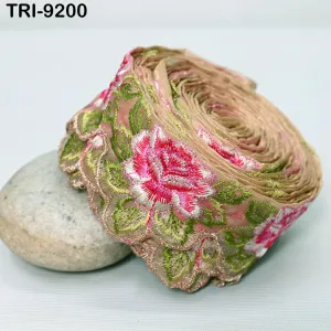 3 Yard Indian 6 cm Scallop Edge Embroidery Trim Embroidered Saree Ribbon Cushions Cover Sewing Crafting Tape Curtains Headbands Sari Border
