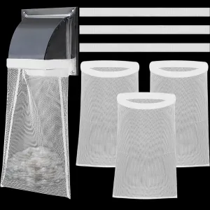 3PCS Dryer Vent Lint Dust Filter Bag, Lint Bag for Dryer Vent, Outdoor Dryer Vent Lint Trap, Indoor Dryer Lint Catcher for Capturing Lint (White)