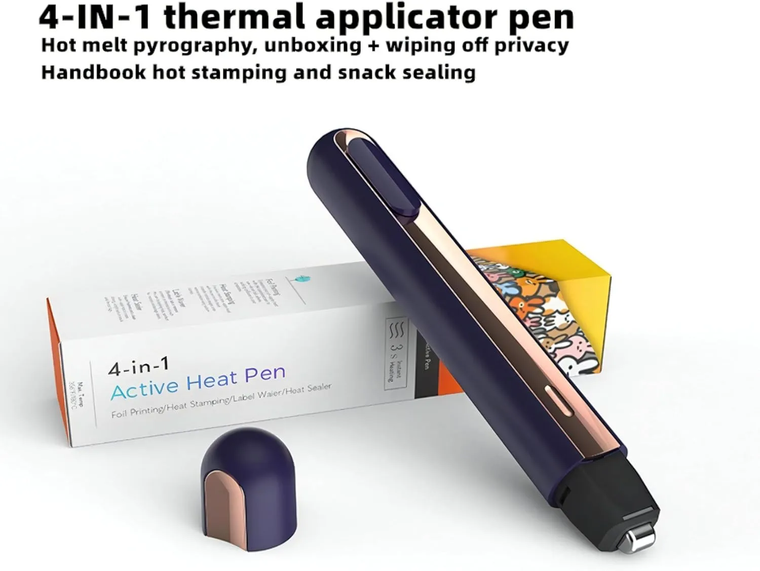 4 in1Mini Heat Press Machines, 3S Fast Heating, erasable Thermal Printing Paper, Food Bag Heat Sealer, Suitable for Clothes and Hats,Thermal Transfer Projects, hot Stamping Paper Drawing and Writing