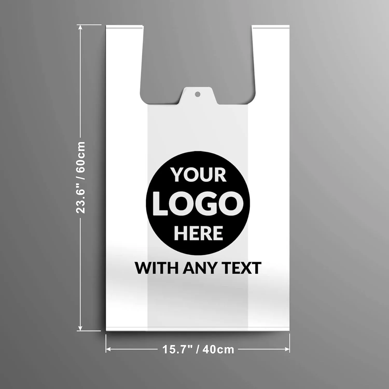 500 Pack Custom Logo Shopping Bags