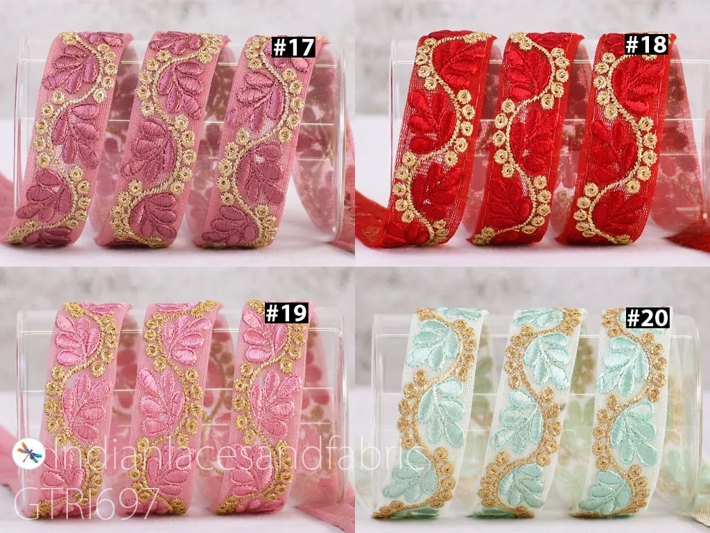 9 Yard Embroidered 3cm Embellishment Sewing DIY Crafting Embroidery Cushions Lace Home Decor Fabric Trim Gift Wrapping Ribbon Indian Border