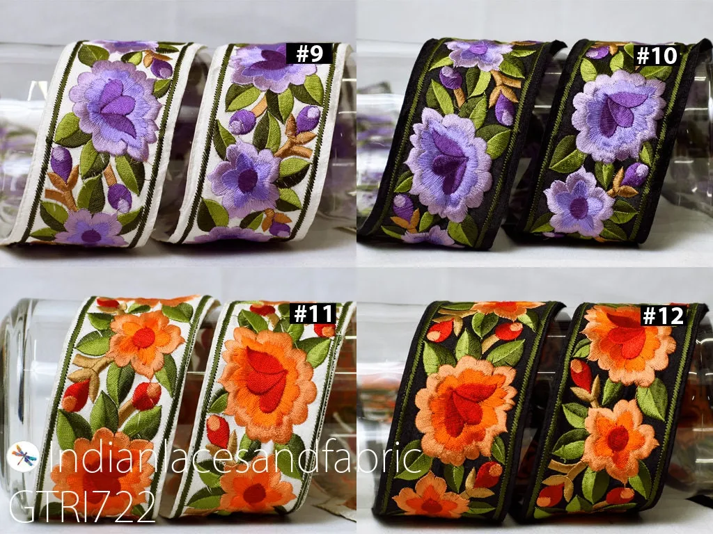 9 Yard Embroidered 65mm Crafting Sewing Saree Indian Sari Border Home Decor Bags Fabric Trim Decorative Embroidery Ribbon Embellishments DIY