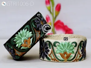 9 Yard Embroidered Fabric Trim Embroidery Embellishment Sewing Costumes Cushion DIY Crafting Ribbon Sewing Border Indian Wedding Dress Lace