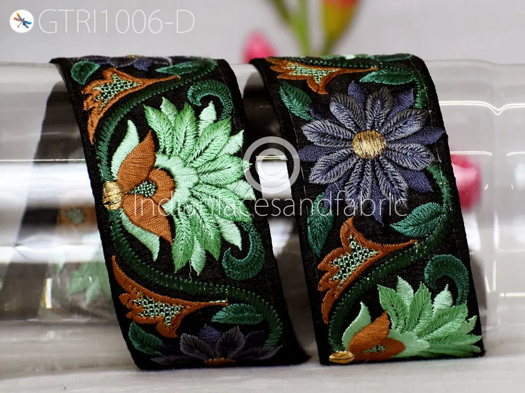 9 Yard Embroidered Fabric Trim Embroidery Embellishment Sewing Costumes Cushion DIY Crafting Ribbon Sewing Border Indian Wedding Dress Lace