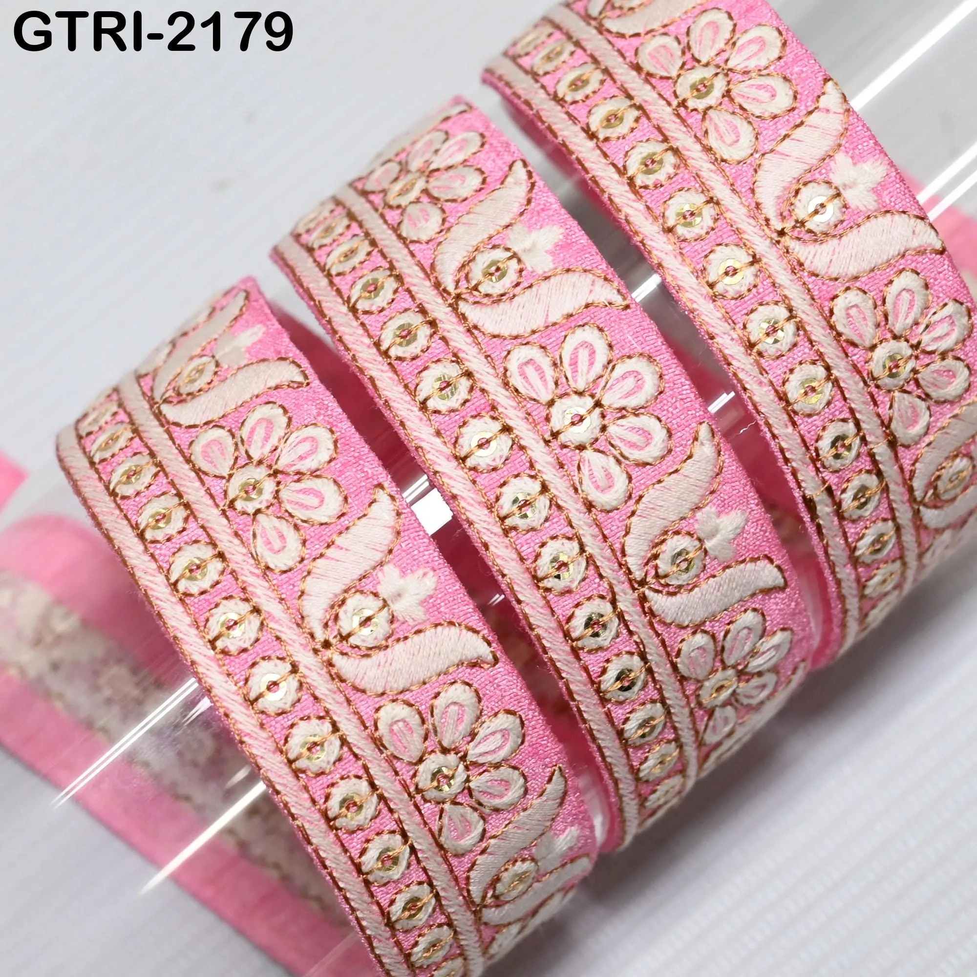 9 Yard Embroidery 3cm Ribbons Fabric Trim 6cm Indian Embroidered DIY Crafting Border Sewing Tote Bag Shoe Making Costumes Holiday Ornaments