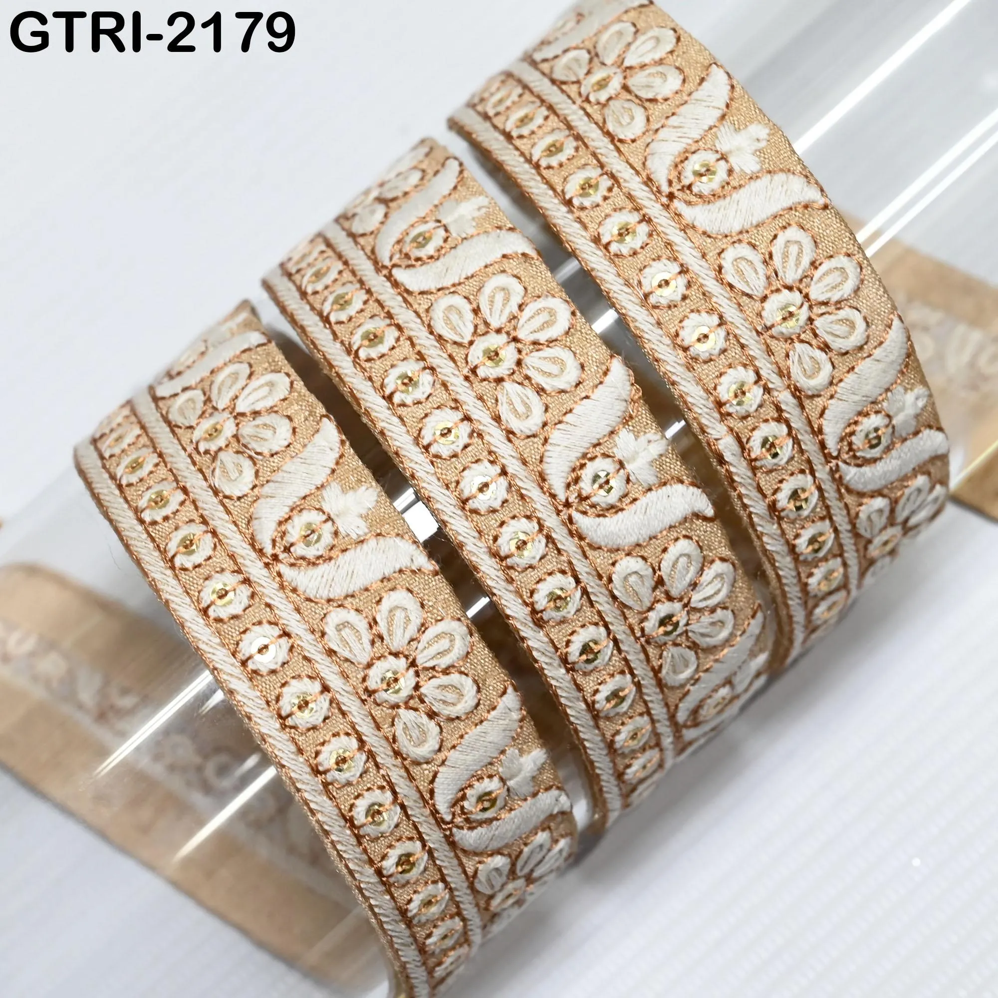 9 Yard Embroidery 3cm Ribbons Fabric Trim 6cm Indian Embroidered DIY Crafting Border Sewing Tote Bag Shoe Making Costumes Holiday Ornaments