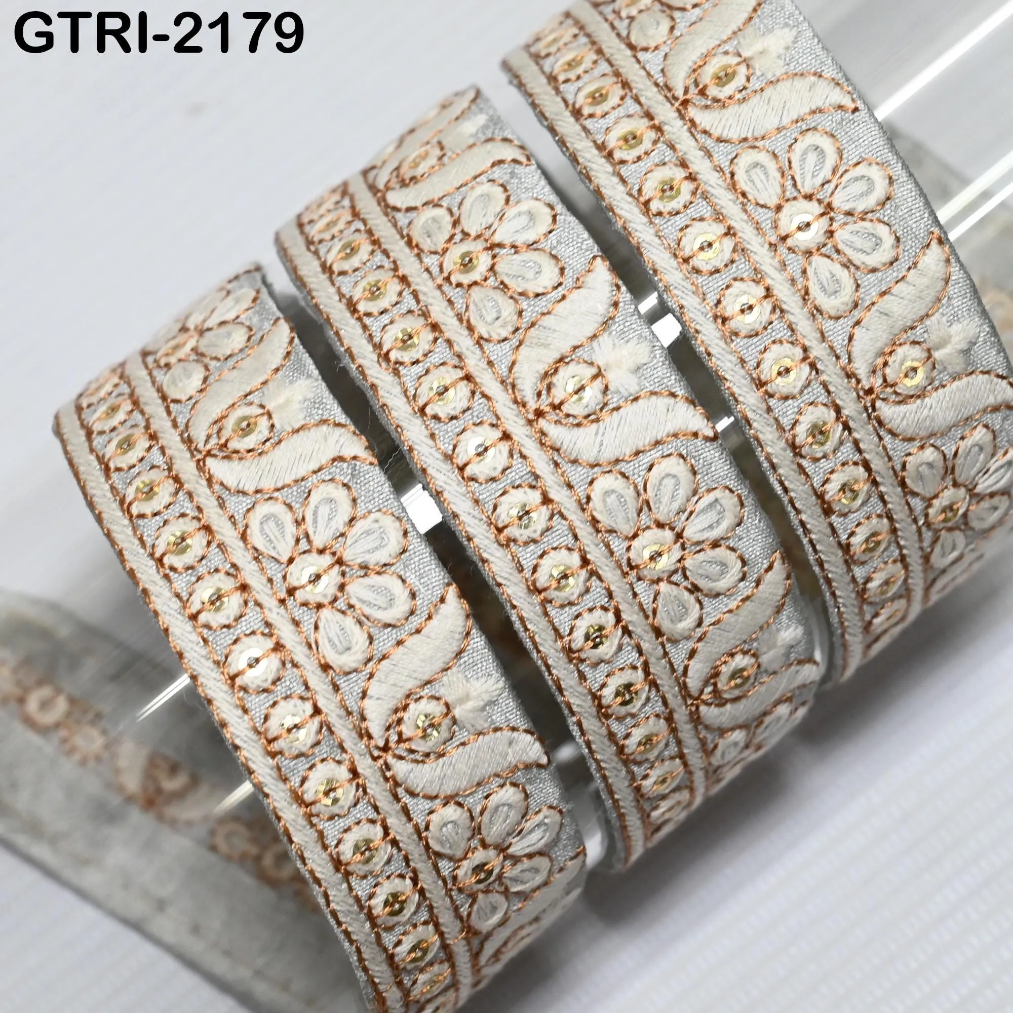 9 Yard Embroidery 3cm Ribbons Fabric Trim 6cm Indian Embroidered DIY Crafting Border Sewing Tote Bag Shoe Making Costumes Holiday Ornaments