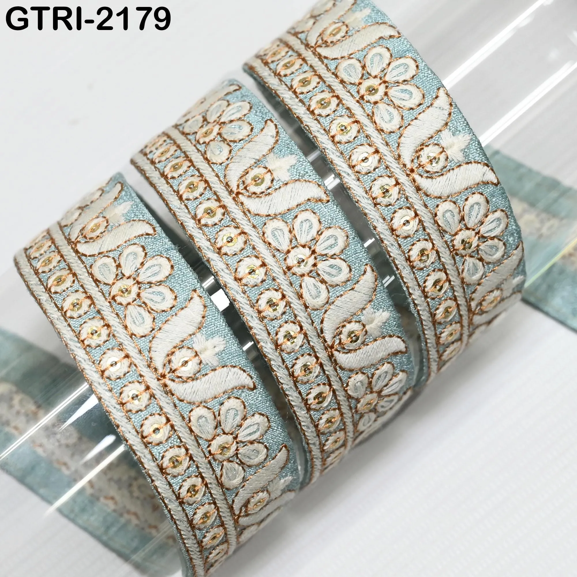 9 Yard Embroidery 3cm Ribbons Fabric Trim 6cm Indian Embroidered DIY Crafting Border Sewing Tote Bag Shoe Making Costumes Holiday Ornaments
