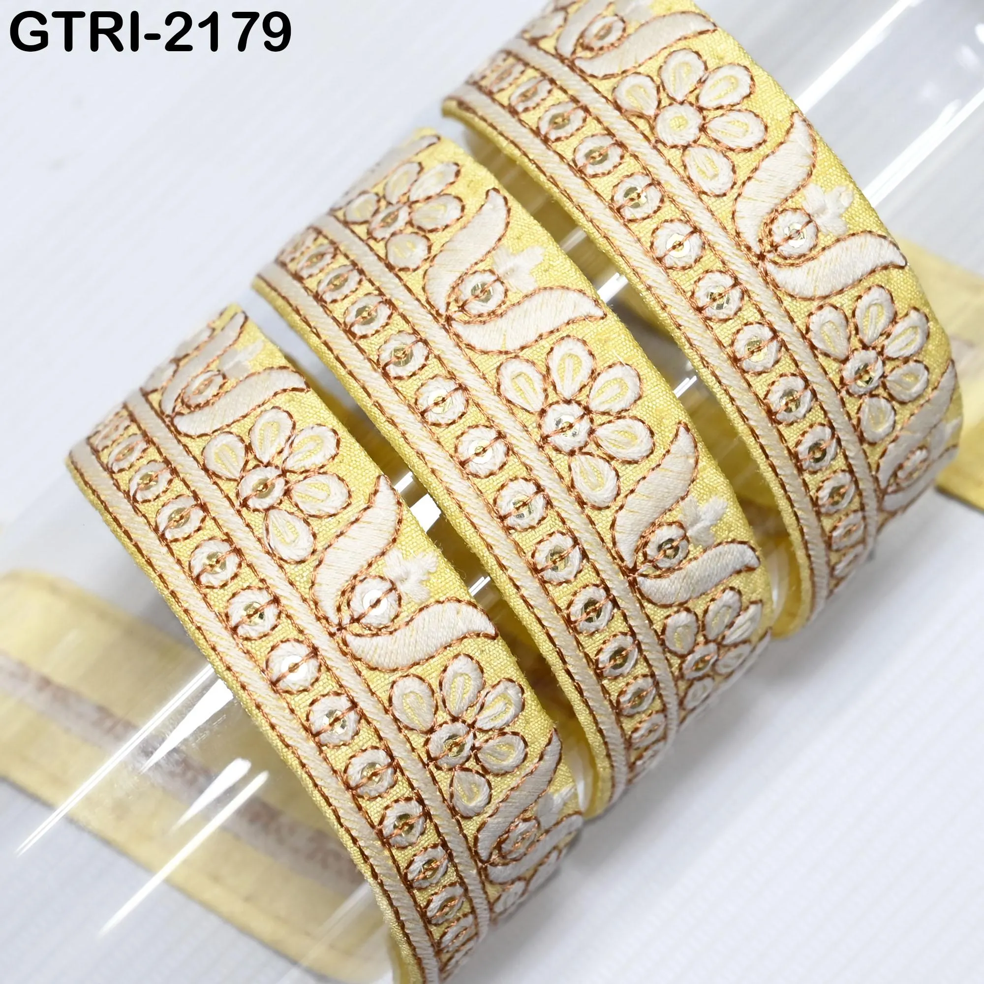 9 Yard Embroidery 3cm Ribbons Fabric Trim 6cm Indian Embroidered DIY Crafting Border Sewing Tote Bag Shoe Making Costumes Holiday Ornaments