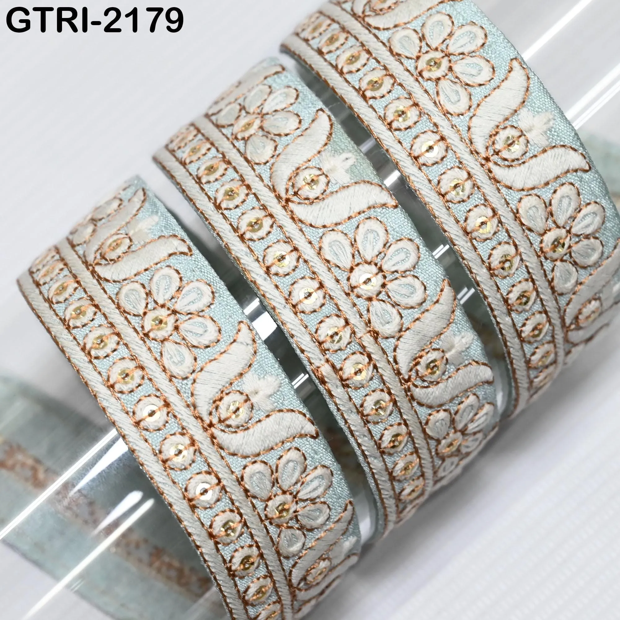 9 Yard Embroidery 3cm Ribbons Fabric Trim 6cm Indian Embroidered DIY Crafting Border Sewing Tote Bag Shoe Making Costumes Holiday Ornaments
