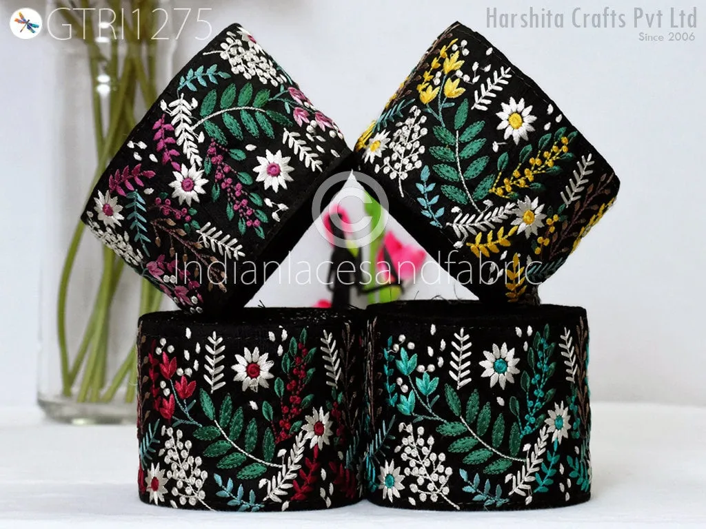 9 Yard Embroidery Fabric 9cm Trims Indian Wear Laces Sari Border Embroidered Ribbon Decorative Sewing Saree Dresses Trimmings Home Decor