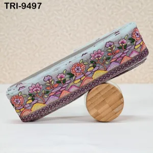 9 Yard Embroidery Ribbon Embellishments DIY Crafting Sewing Indian Sari Border Home Decor Bags Embroidered Fabric Trim Decorative Saree 60mm