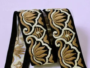 9 Yard Indian Decorative Embroidered 5 CM Trim Drapery Bag Saree Trimming Crafting Sewing Sari Borders Embellishments Home Decor Ribbon