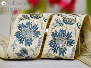 9 Yard Indian Trim 5 Cm Sari Border Crafting Ribbons Sewing Embroidered Covers Decorative Costumes Cushion Curtain Home Decor Trimmings