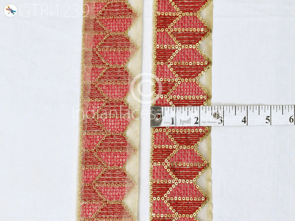 9 Yard Indian Trim Embroidered Drapery Embellishments Hats Bag Saree Trimming Decorative Ribbon Crafting Sewing Sari Borders Home Decor