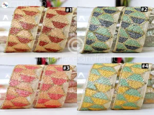 9 Yard Indian Trim Embroidered Drapery Embellishments Hats Bag Saree Trimming Decorative Ribbon Crafting Sewing Sari Borders Home Decor