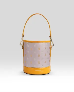 Adhya Bucket Bag Grey & Yellow