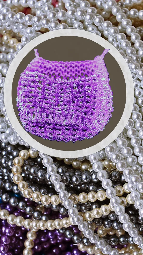 Admire Grace's Handmade Knit & Bead Money Bag Necklace