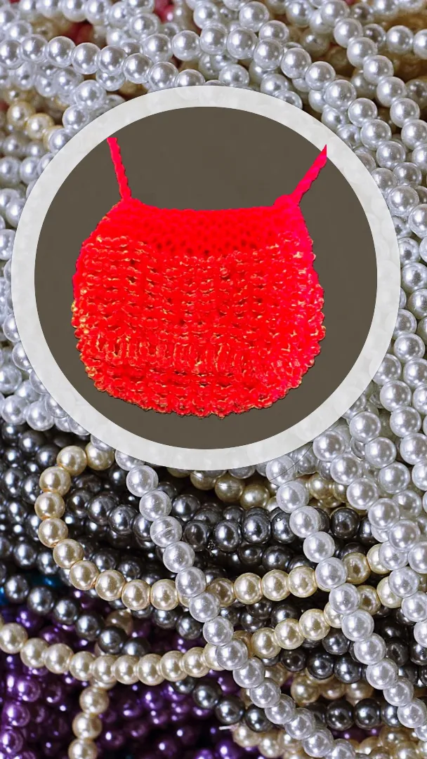Admire Grace's Handmade Knit & Bead Money Bag Necklace