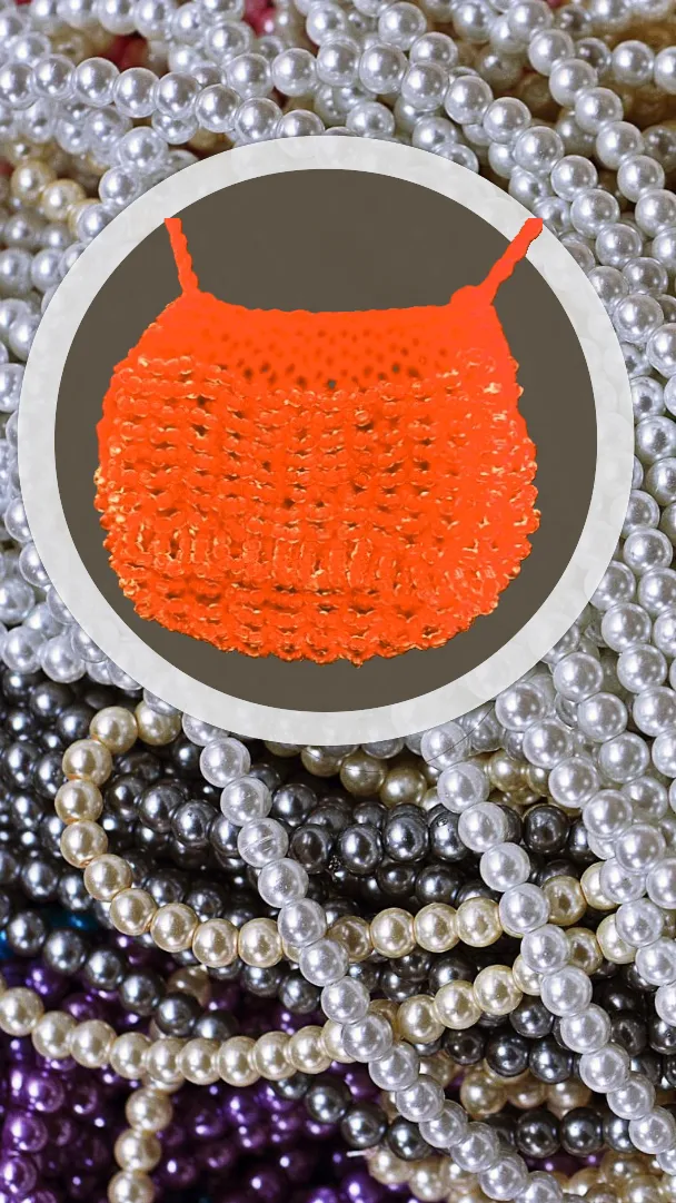 Admire Grace's Handmade Knit & Bead Money Bag Necklace