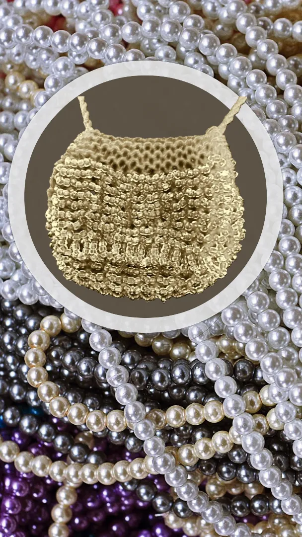 Admire Grace's Handmade Knit & Bead Money Bag Necklace