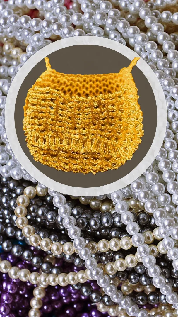 Admire Grace's Handmade Knit & Bead Money Bag Necklace