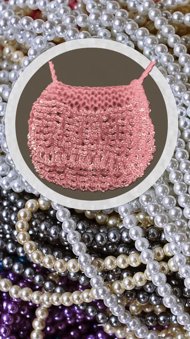 Admire Grace's Handmade Knit & Bead Money Bag Necklace