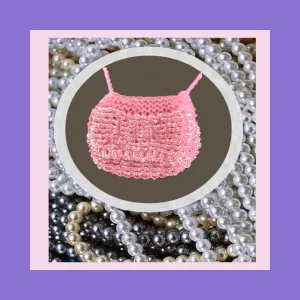 Admire Grace's Handmade Knit & Bead Money Bag Necklace