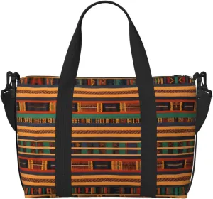 african weaving print Womens travel bags, weekender carry on for women, sports Gym Bag, Overnight Carry on Bag