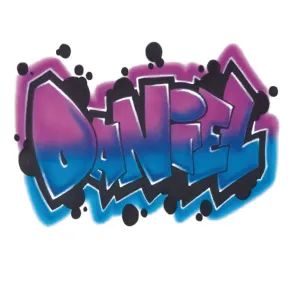 Airbrush Calico Bag Name Design 022