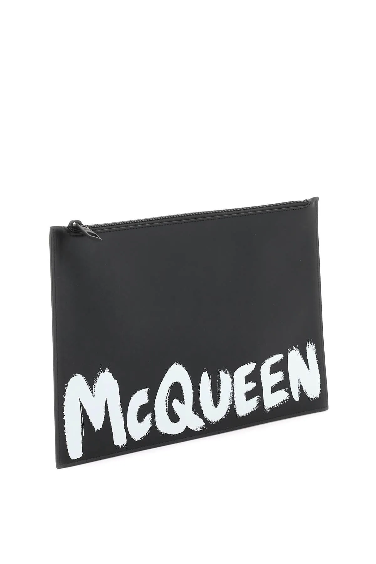 Alexander Mcqueen 'Mcqueen Graffiti' Leather Flat Pouch