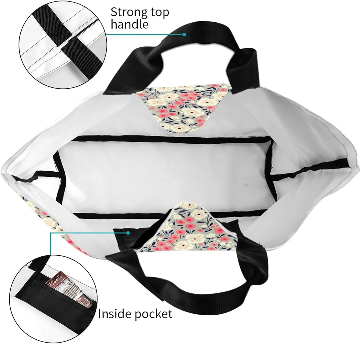 Alien Invasion Tote Bag Shopping Bag Portable Handbags Tote Shoulder Bucket Bags for Women