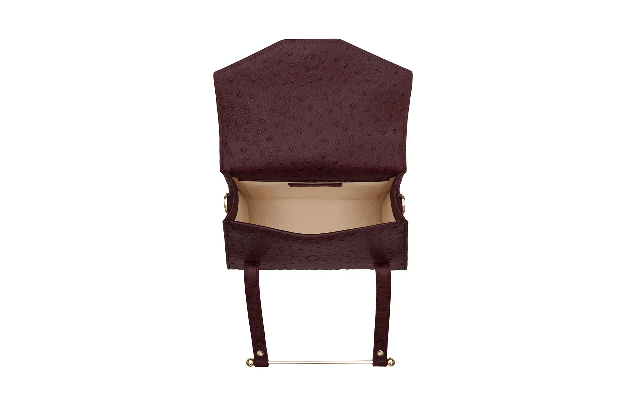Allegro Mini - Ostrich Embossed Burgundy