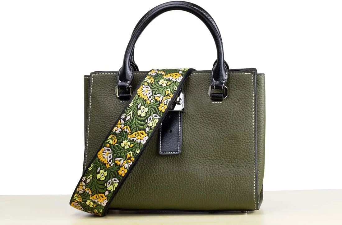 Allzedream Adjustable Guitar Style Purse Strap Replacement Crossbody Bags Jacquard Weave Embroidered