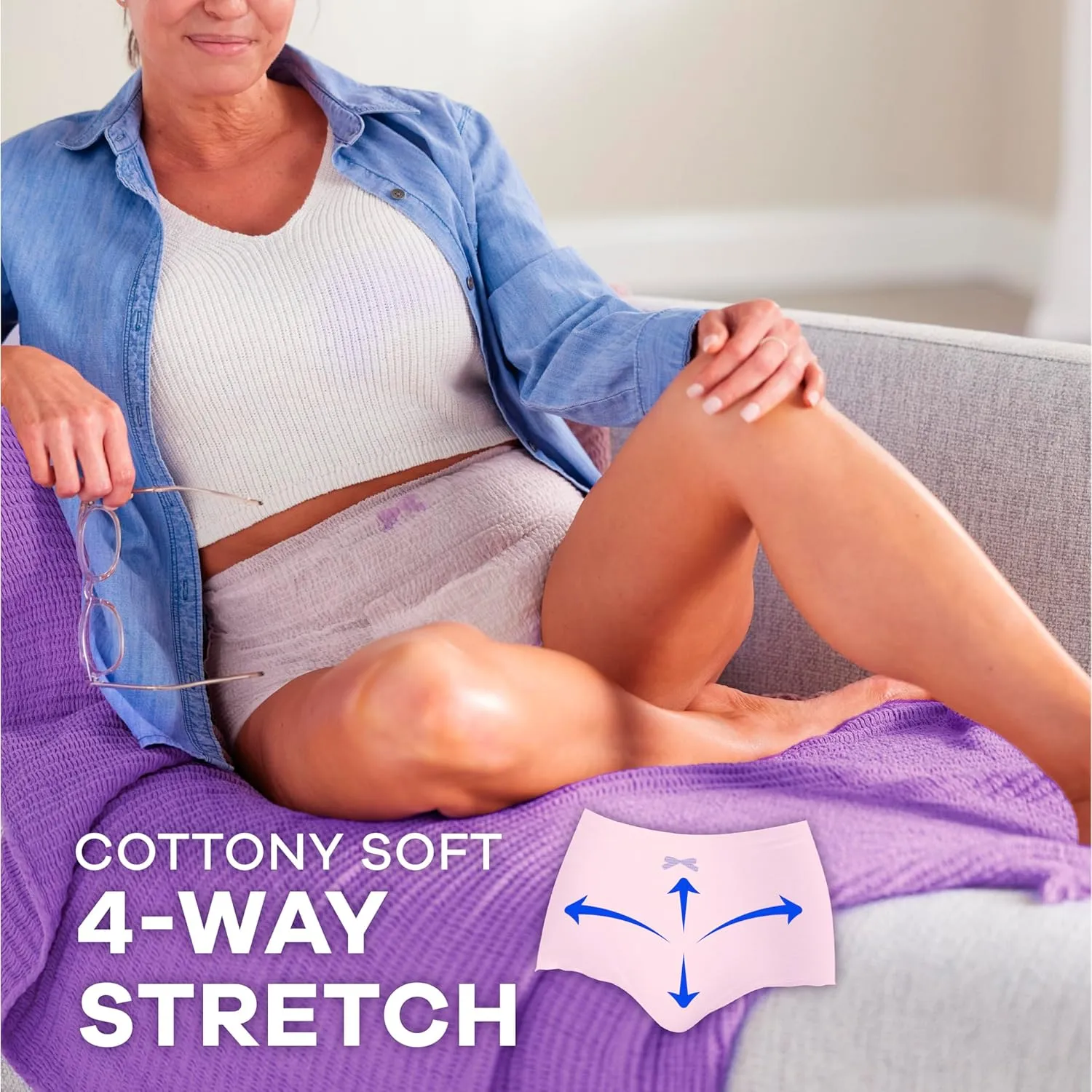 Always Discreet Incontinence & Postpartum Incontinence Underwear for Women, Small/Medium, Maximum Protection, 32 Count