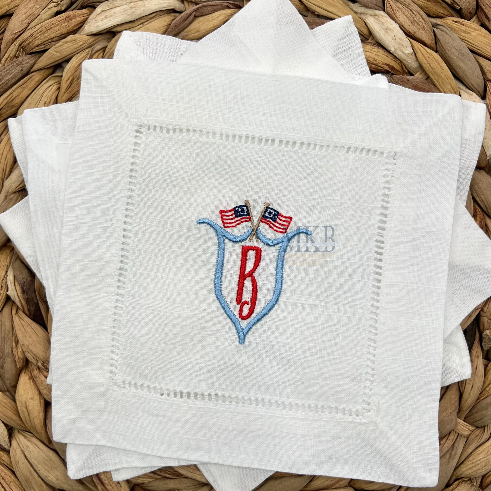 American Flag Crest, Mini Patriotic Scroll Crest, Machine Embroidery Design, Satin Stitch