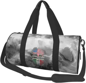 American Grown Mexican Roots Convertible Garment Bag with Shoulder Strap, Carry on Garment Duffel Bag for Men Women - Rolling Foldable for Travel Luggage Bags (Black)