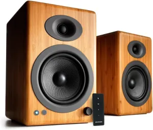 Audioengine A5  Wireless Bluetooth Bookshelf Speakers - Premium 150W Stereo Speakers for Music, Gaming, Turntables, Home Theater Systems - Powerful Studio Monitors