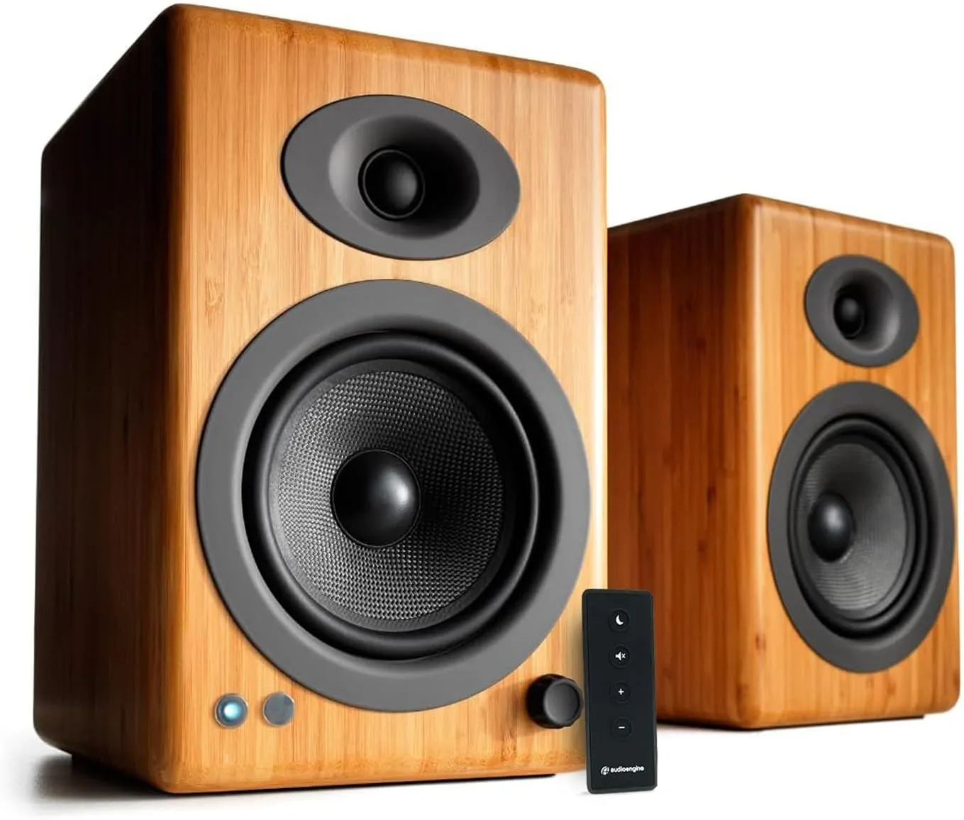 Audioengine A5  Wireless Bluetooth Bookshelf Speakers - Premium 150W Stereo Speakers for Music, Gaming, Turntables, Home Theater Systems - Powerful Studio Monitors