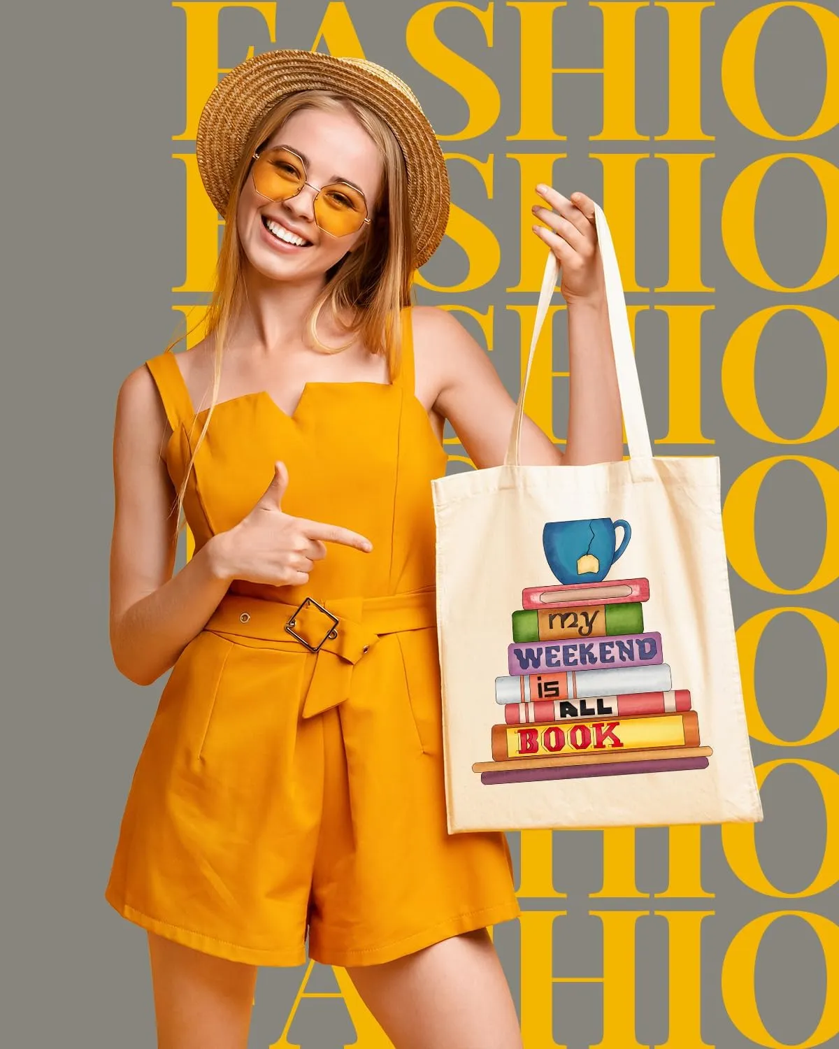 AUSVKAI Canvas Tote Bag Aesthetic for Women, Cute Reusable Cloth Cotton Bags for college Shopping Beach Grocery Trendy Gifts