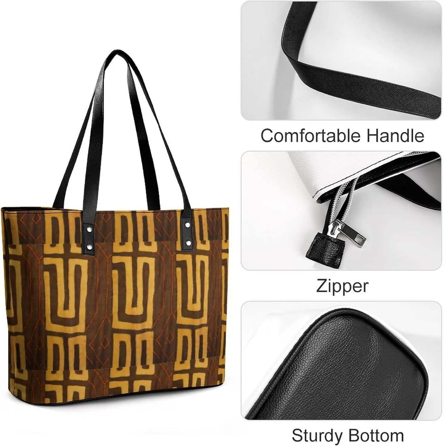 Autism Awareness Watercolor Splatter A Leather Handbag with Large Capacity And Portability