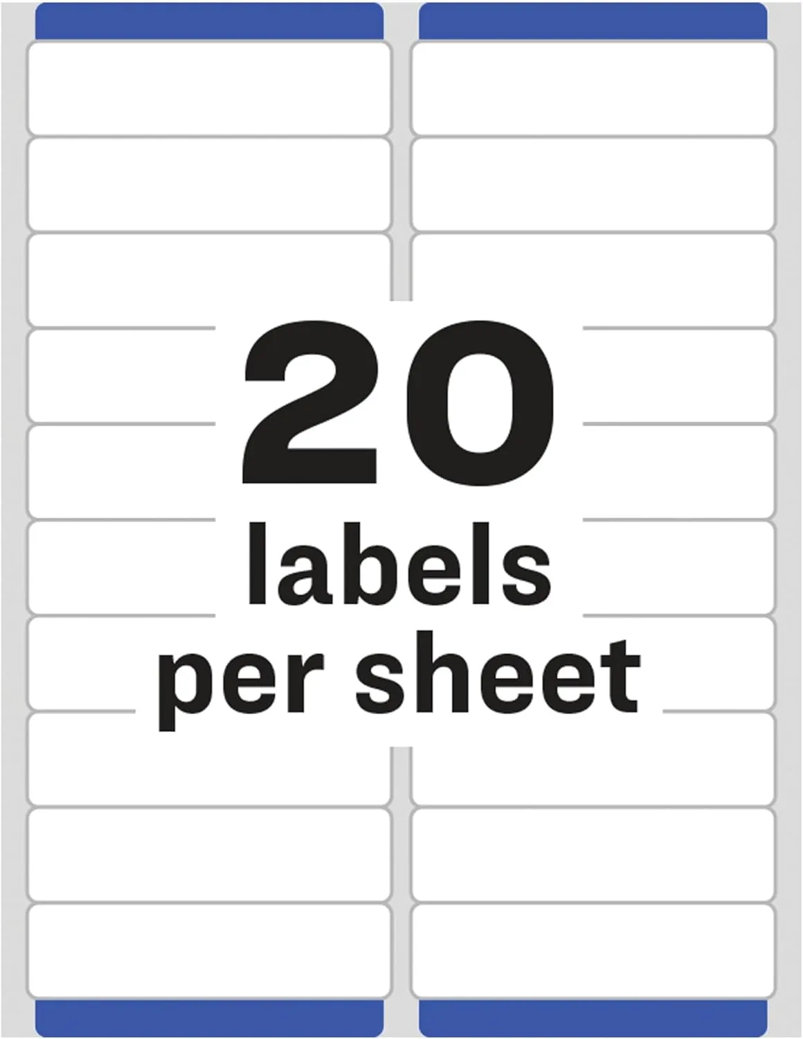 Avery Easy Peel Printable Address Labels with Sure Feed, 1" x 4", White, 2,000 Blank Mailing Labels for Laser Printers (5161)