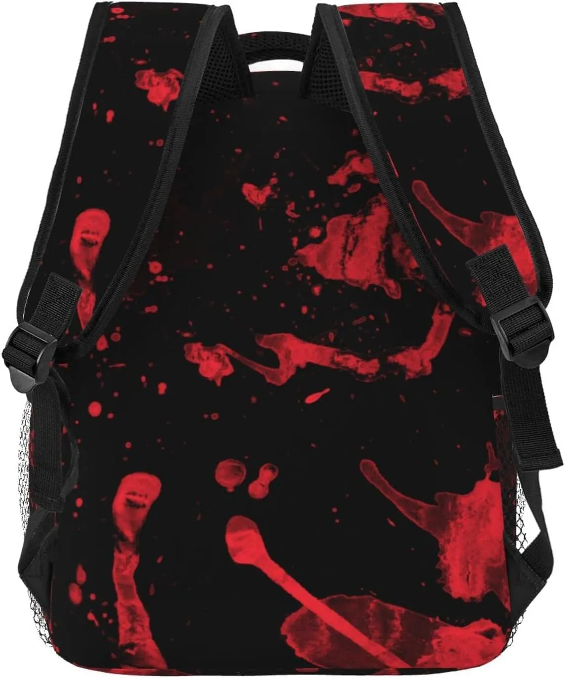 Backpack Anti-Theft Multipurpose Large Capacity Carry On Bag - Classic Horror Blood Splatter Black Red Art Camping Outdoor Backpack With Side Pockets, Pattern 578