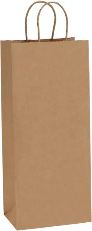 BagDream Kraft Paper Bags 5.25x3.25x13 Inches 50Pcs Kraft Brown Paper Wine Bags with Handles Bulk for Wine, Gift, Retail, Party Favor